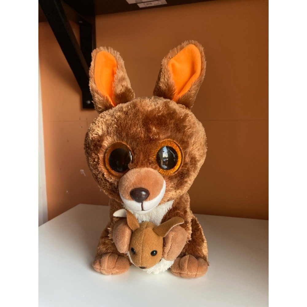 Ty Kangaroo Plush Toy Brown Orange 12"